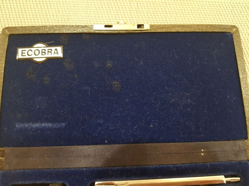 Vintage ECOBRA Germany Precision Compass Set–Complete in Original Case–Excellent gallery