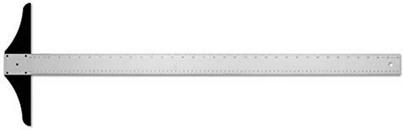 36-Inch Professional Aluminum T-Square for Art Framing & Drafting, Silver