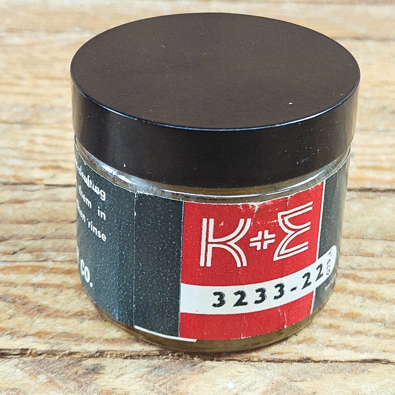 Vintage K&E LEROY 3233-22 Pen Cleaning Fluid Jar w/ Box - NO FLUID gallery