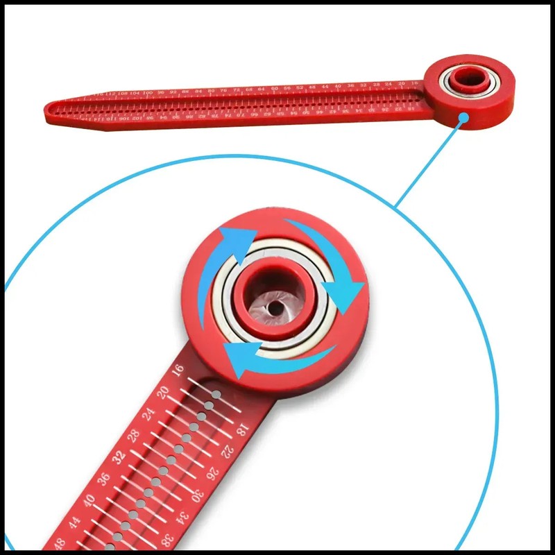 Smooth Bearing Woodworking Compass Adjustable Rotary Ruler Plastic Circle...