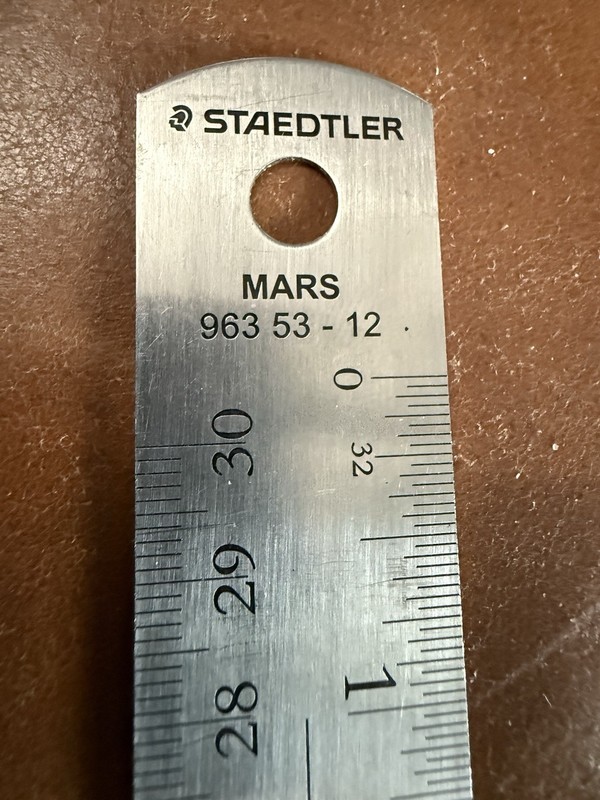 Staedtler Professional Ruler Drafting Tool Mars 963 53-12” Stainless Cork Back