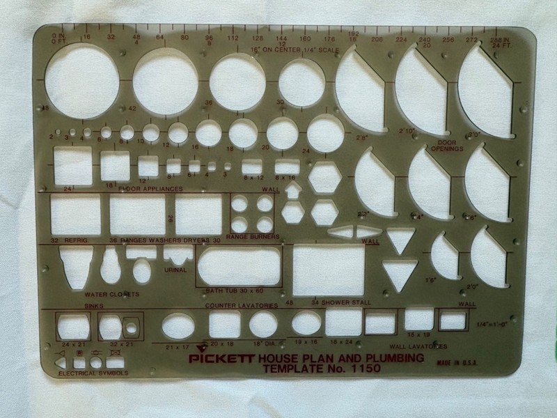 Set of 10 Drafting Templates, Interior Design, Architecture, Lot of 10 gallery