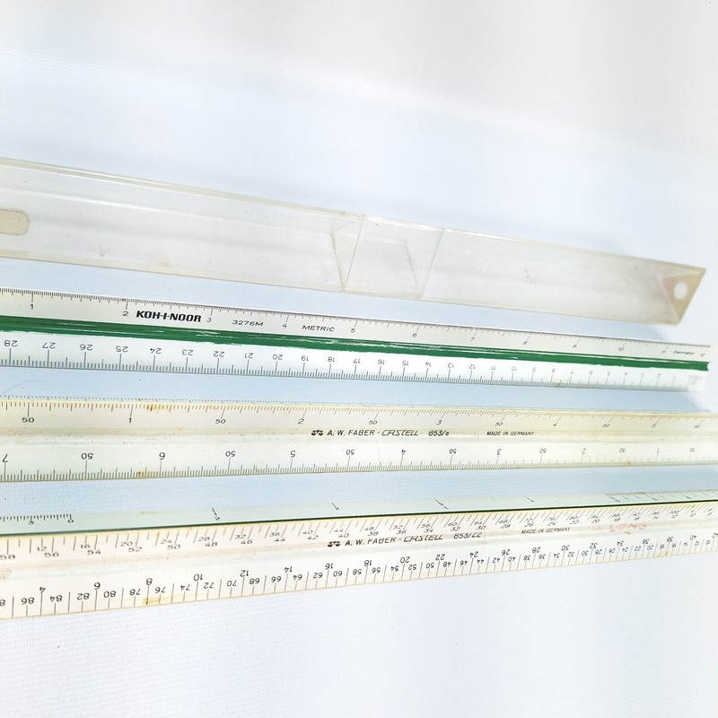 A.W. Faber Castell 873/Z2, /a, KOH-I-NOOR Made In Germany Triangle Ruler, Lot