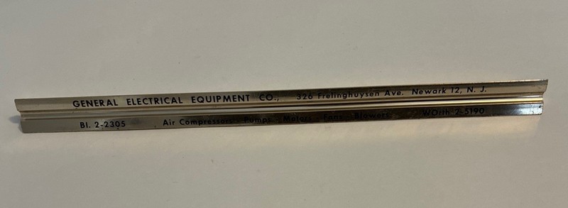 Vtg Metal Scale Drafting Ruler Architect Engineer General Electrical Equip Ad gallery