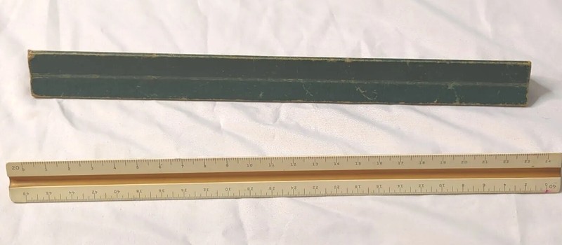 Keuffel Esser KE K+E Paragon 1631P 1621p Engineer Triangular 12" Scale Sleeves gallery