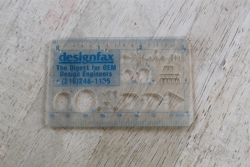 DESIGNFAX ELECTRONICS STENCIL APROX 3 1/4 X 2 INCHES