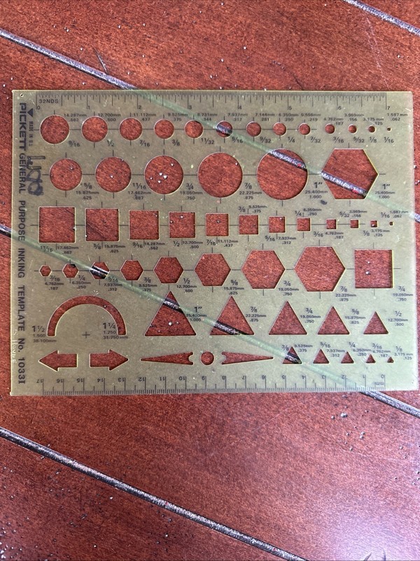 Vintage Picket General Purpose Inking Template No. 1033I