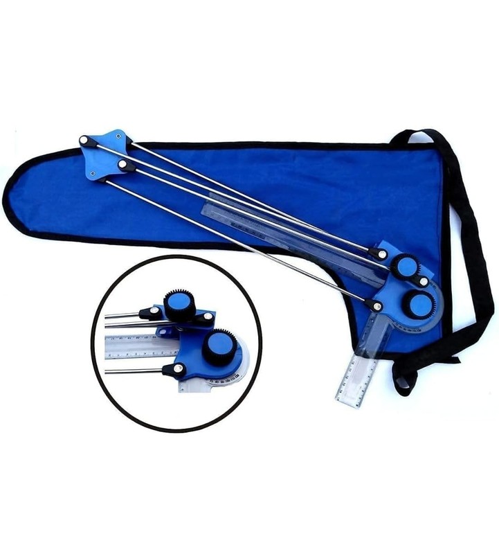 Indian 2026 Mini Drafter with Heavy Mild Steel Rod & Shatterproof Scale for Engi