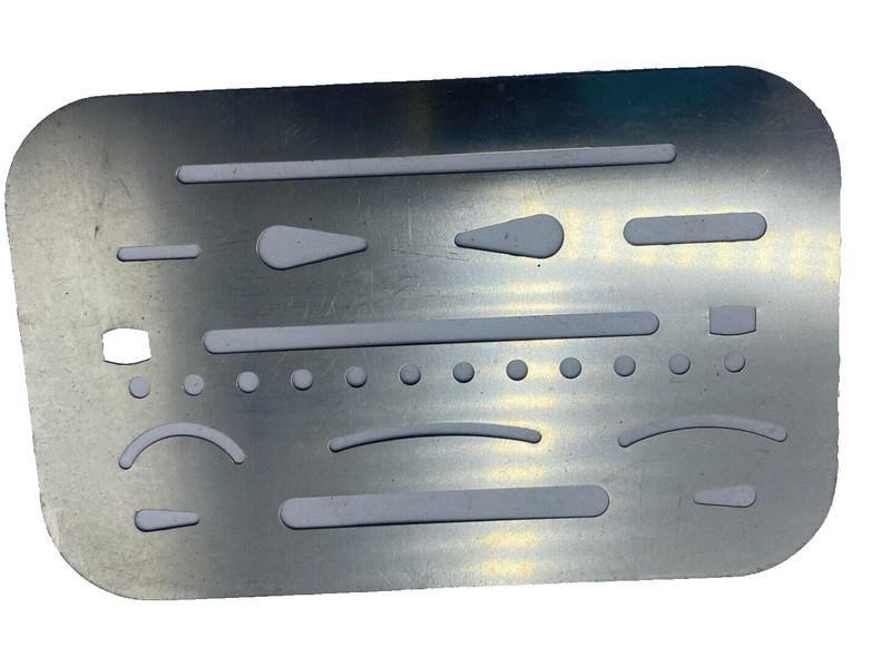 LOT OF 5 Drafting Erasing Shield, Metal Lettering Drawing Template 🔔