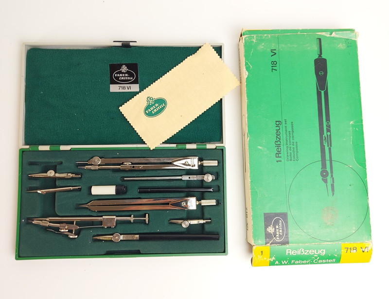 Faber Castell 718 VI Vintage Technical Drawing Compass Set – Made in Germany