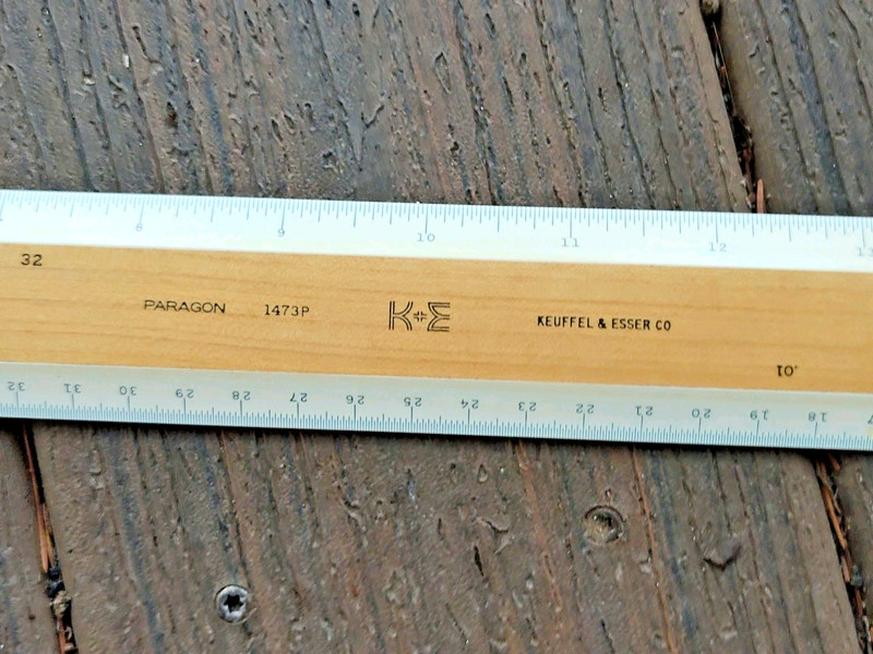 K&E 20″ Paragon Drafting Machine Scale Rule 1473P