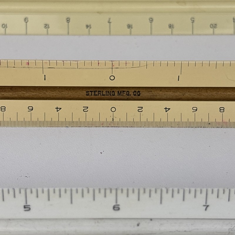 Lot of 5 Drafting / Architect / Engineering Plastic 3-Sided Triangle Rulers READ gallery
