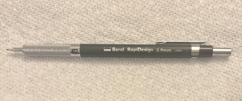 NOS Berol RapiDesign 0.9mm Green Barrel Mechanical Pencil