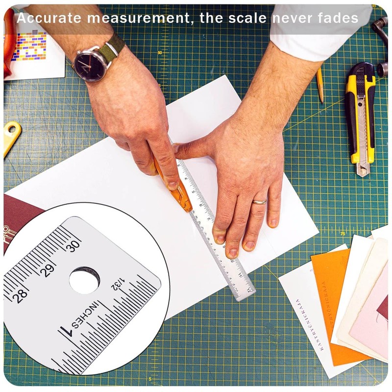 12 Inch Metal Ruler Stainless Steel with Cork 1pcs(12 Inch) gallery