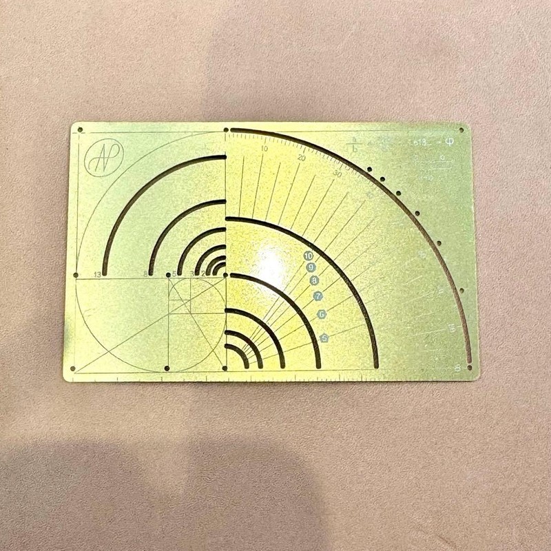 Phi Ruler Golden Ratio Ruler Gold Color