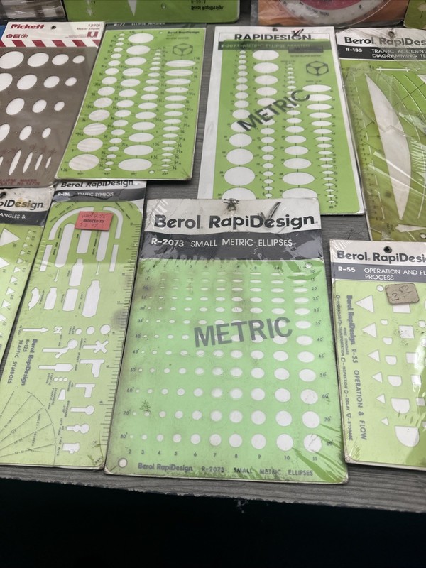 20 Pickett, Bertolucci Professional Template Architecture Drafting Stencils gallery