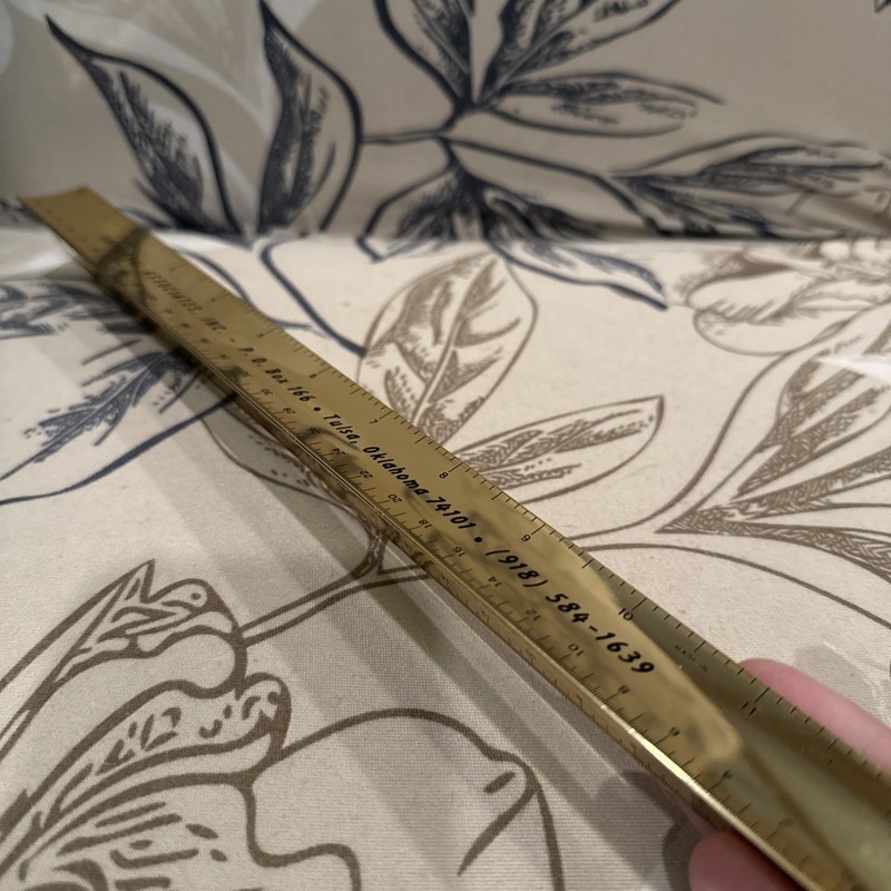 Drafting Ruler Architect Advertising Brass 3 Sided Universal Associates Tulsa gallery