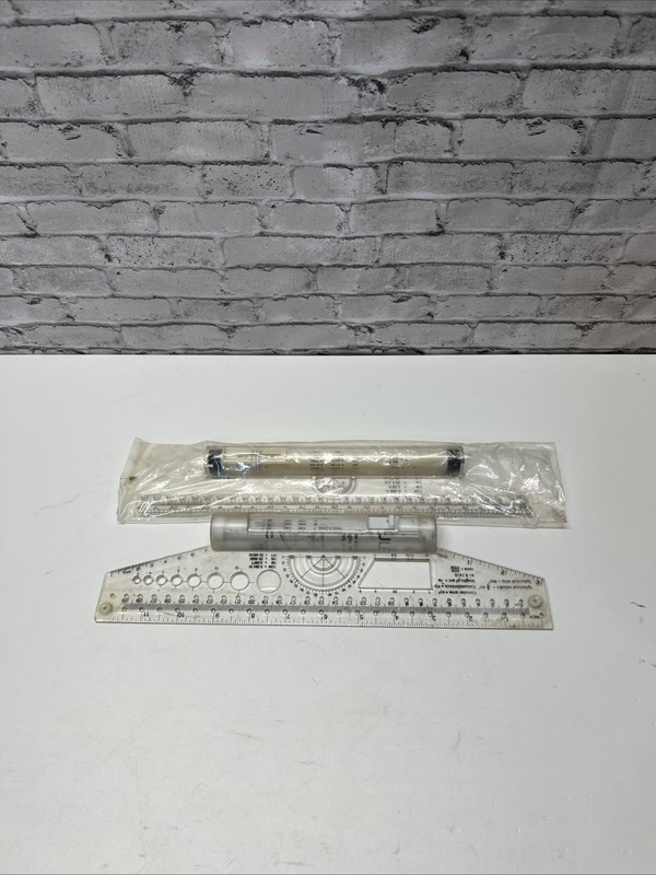 Set of 2 Multi-Purpose Parallel Rolling Ruler 12 Inch Drawing Design Ruler
