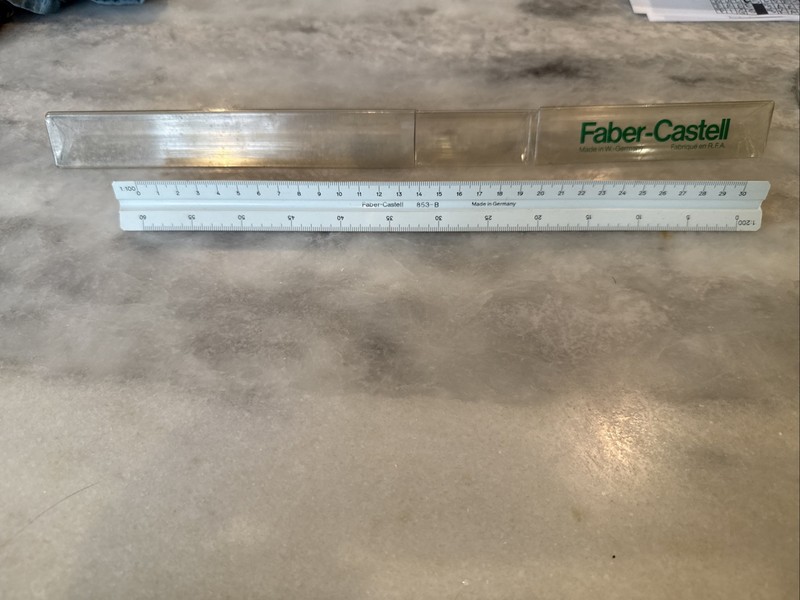 Vintage Triangle Ruler A. W. FABER CASTELL 853-B Made in Germany gallery