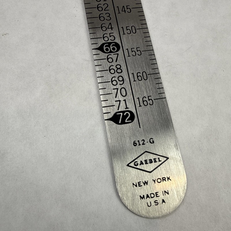 Vtg Gaebel Stainless Steel Ruler Double Sided 6 & 12 Pt Agate 612-G Pica EUC