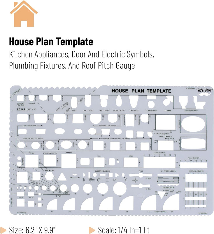- House Plan, Interior Design and Furniture Templates, Drafting Tools and Ruler gallery