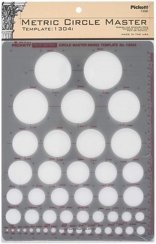 Circle Template Ruler Metric Drawing Tool