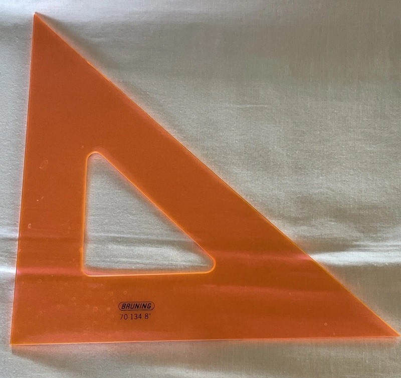 (2) Helix Acrylic 10” with 60 Degree #06010 & Bruning 70-134 Orange 8" Triangles gallery