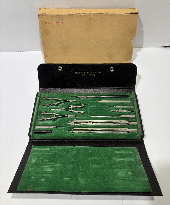 Gramercy Chicago Technical College 12pc Drafting Tools Set—Germany