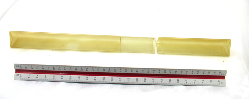 Vtg Drafting Ruler Triangular Scale No. 883/21 w/ Case A.W. Faber Castell gallery