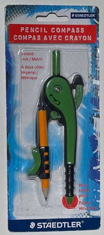 Staedtler® Plastic Safety Blunt Tip Student Compass w/Pencil Green gallery