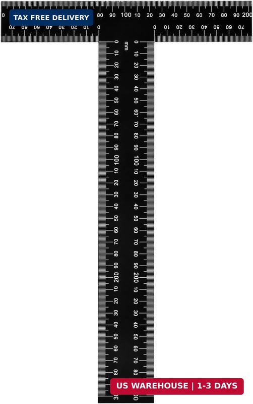 T Square Ruler – 12 inch Metal T Ruler for Drafting, Architecture, Engineering &