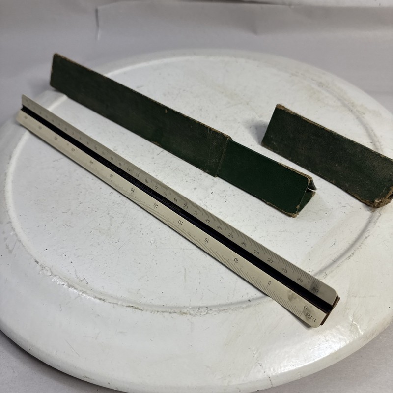 Vintage A.W. Faber Castell 873C/b Made In Germany Triangle Ruler Original Box