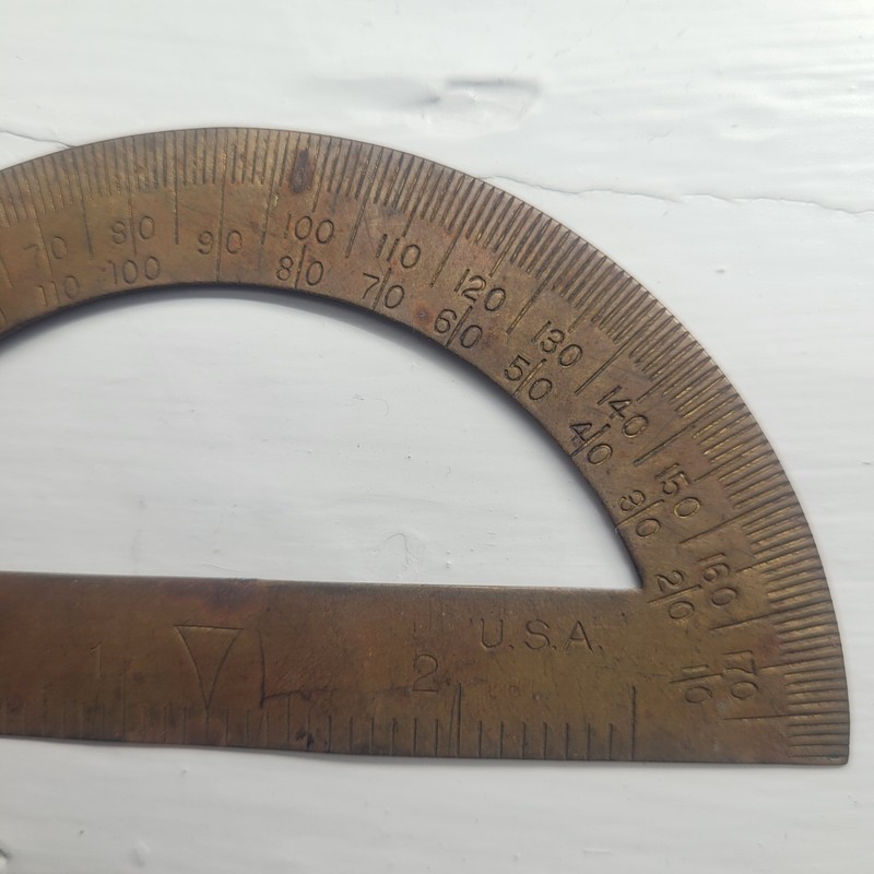 Protractor VTG Brass 1930s Semicircular gallery