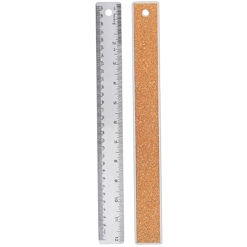 12 Inch Metal Ruler Stainless Steel with Cork 1pcs(12 Inch)
