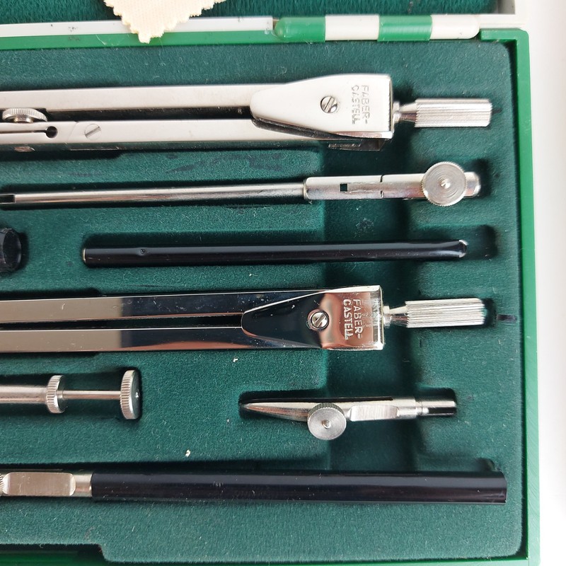 Faber Castell 718 VI Vintage Technical Drawing Compass Set - Made in Germany gallery