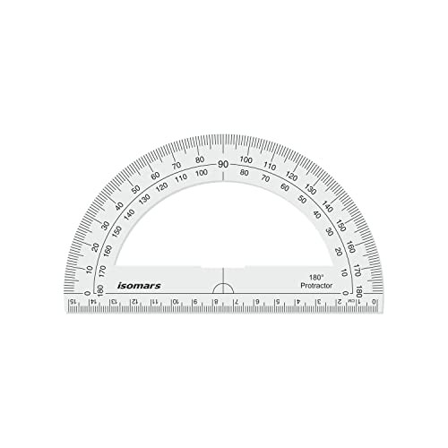 Drafting Set Squares Kit Scale 12" Semi Protractor 180° Clear Rulers Set of 4 gallery